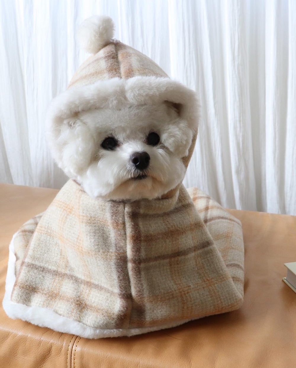 チェック柄ブランケット ケープ | Wool Check Blanket Cape