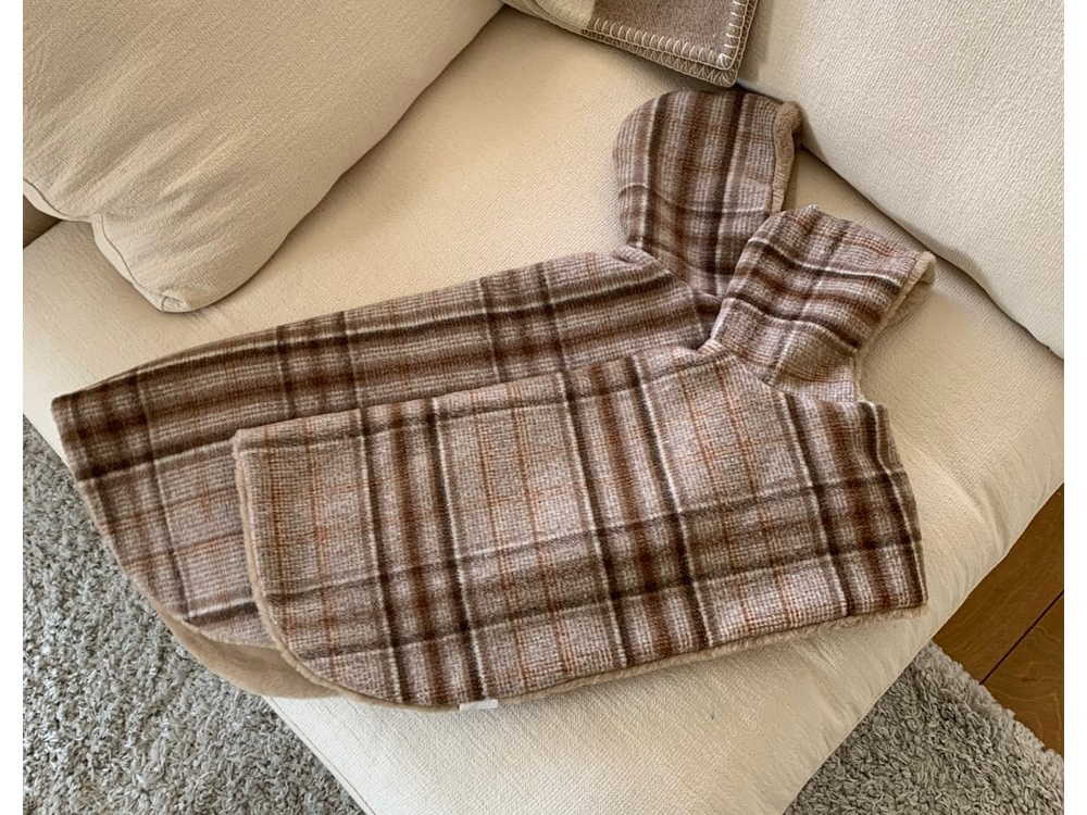 チェック柄ブランケット ケープ | Wool Check Blanket Cape